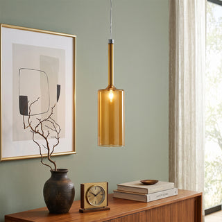 Crystalline Tubular Pendant Lamp