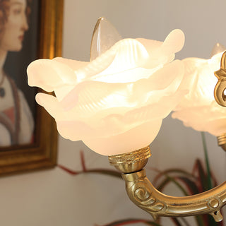 Curved Rod Floral Chandelier