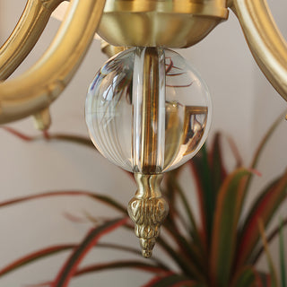 Curved Rod Floral Chandelier