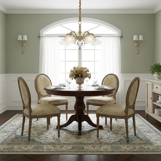 Curved Rod Floral Chandelier