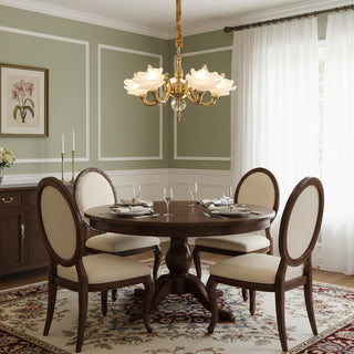 Curved Rod Floral Chandelier