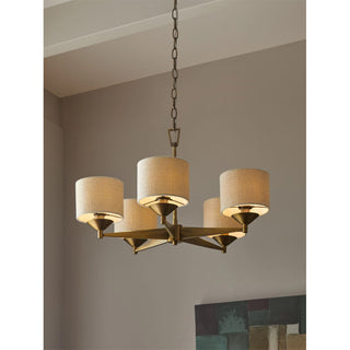Daelen Linen Drum Chandelier