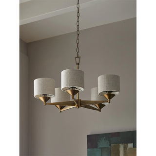 Daelen Linen Drum Chandelier