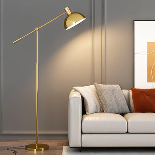 Living Room Gold Metal Devon Floor Lamp 34.6" - Pinlighting
