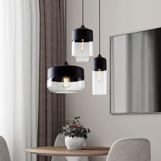Dexter Hooded Glass Pendant Lamp