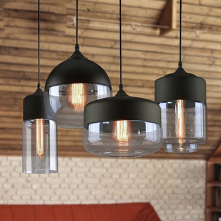 Dexter Hooded Glass Pendant Lamp