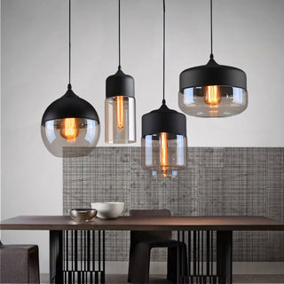 Dexter Hooded Glass Pendant Lamp
