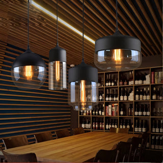 Dexter Hooded Glass Pendant Lamp