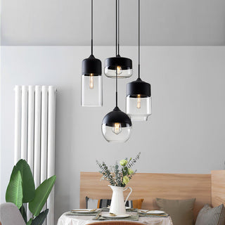 Dexter Hooded Glass Pendant Lamp