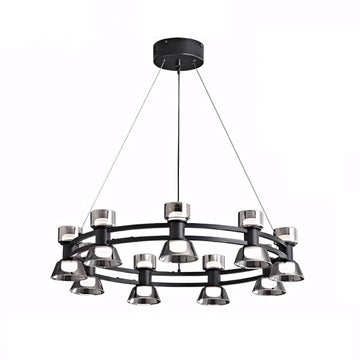 9 heads: D 24.8″ x H 5.1″ / D 63cm x H13cm