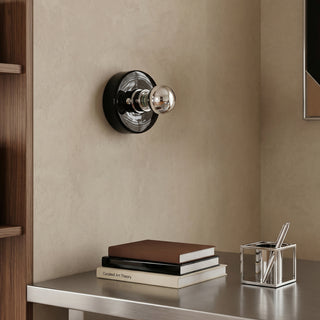 Echo Glossy Ceramic Disk Sconce