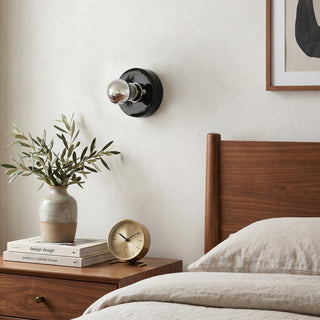 Echo Glossy Ceramic Disk Sconce