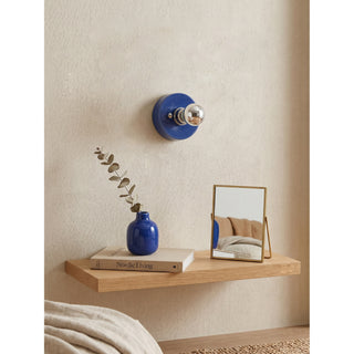 Echo Glossy Ceramic Disk Sconce