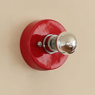 Echo Glossy Ceramic Disk Sconce