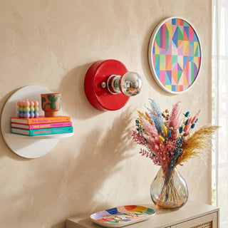 Echo Glossy Ceramic Disk Sconce