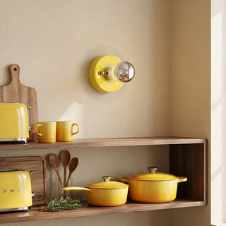 Echo Glossy Ceramic Disk Sconce
