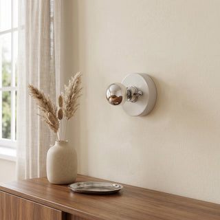 Echo Glossy Ceramic Disk Sconce
