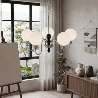 Elara Curved Globe Chandelier