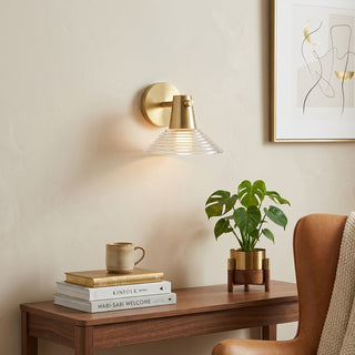 Eldridge Ribbed Glass Sconce