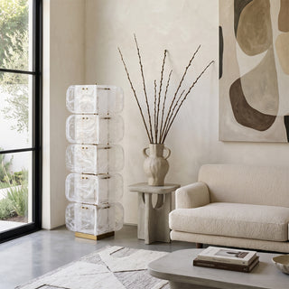 Elias Totem Glass Floor Lamp