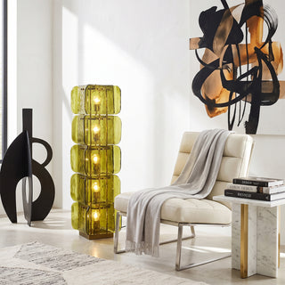 Elias Totem Glass Floor Lamp