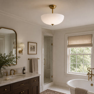 Elinal Frosted Glass Flush Mount