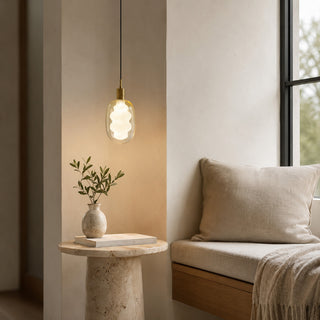 Elixir Wavy Glass Pendant Lamp