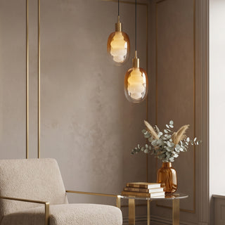 Elixir Wavy Glass Pendant Lamp