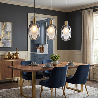 Elixir Wavy Glass Pendant Lamp