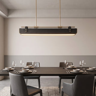 Equest Riveted Leather Pendant Lamp