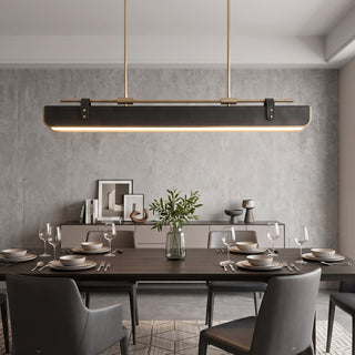 Equest Riveted Leather Pendant Lamp
