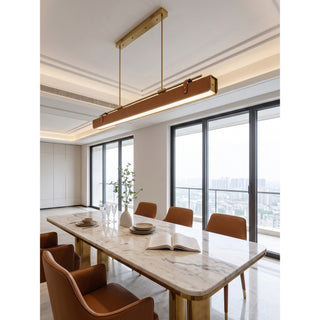 Equest Riveted Leather Pendant Lamp