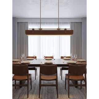 Equest Riveted Leather Pendant Lamp