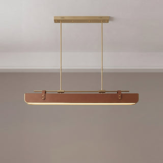 Equest Riveted Leather Pendant Lamp