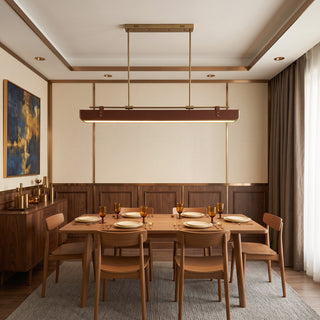 Equest Riveted Leather Pendant Lamp
