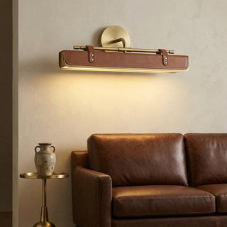Equest Riveted Leather Sconce