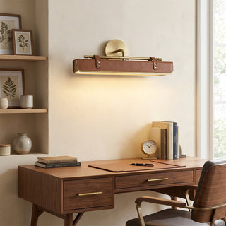 Equest Riveted Leather Sconce