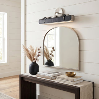 Equest Riveted Leather Sconce