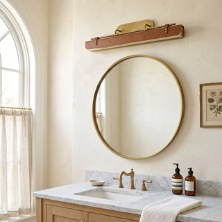 Equest Riveted Leather Sconce