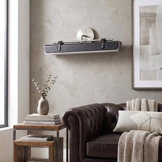 Equest Riveted Leather Sconce