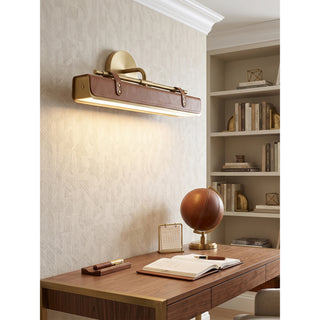 Equest Riveted Leather Sconce