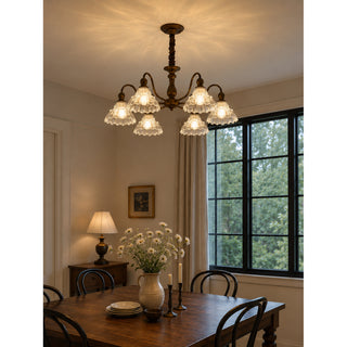 Evadne Glass Chandelier