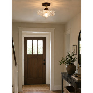 Fiore Floral Glass Flush Mount