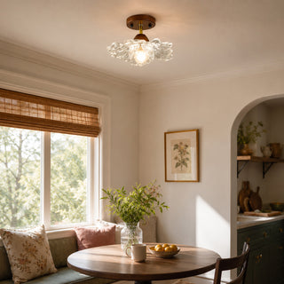 Fiore Floral Glass Flush Mount