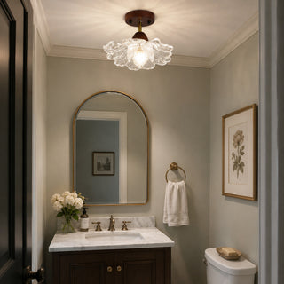 Fiore Floral Glass Flush Mount