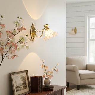 Floral Glass Wall Lamp
