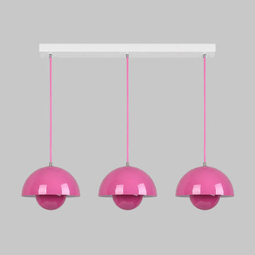 3 Leuchten: D 6,3″ x H 4,7″ (23,6″ langer Baldachin)