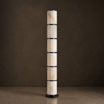 6 sections: D 9.8″ x H 63.9″ / D 25cm x H 176cm
