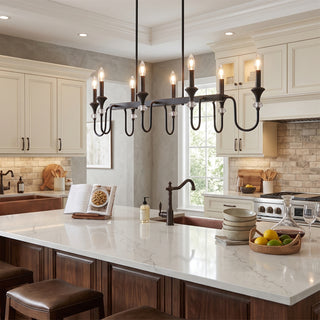Gabriel Candelabra Linear Pendant Lamp