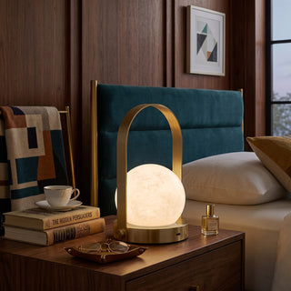 Alabaster Portable Lantern Table Lamp – detail 3